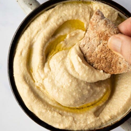 5Minute Hummus Without Garlic in a Blender (Oilfree + VIDEO) The