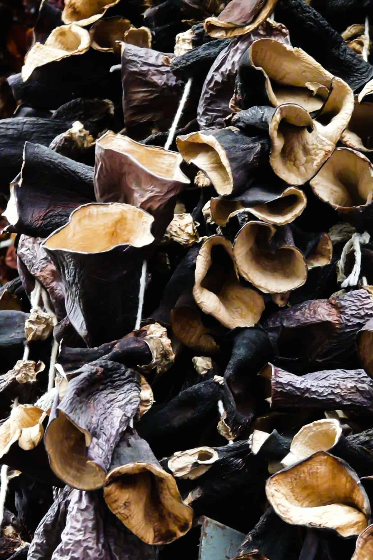 Chinese black fungus dried.