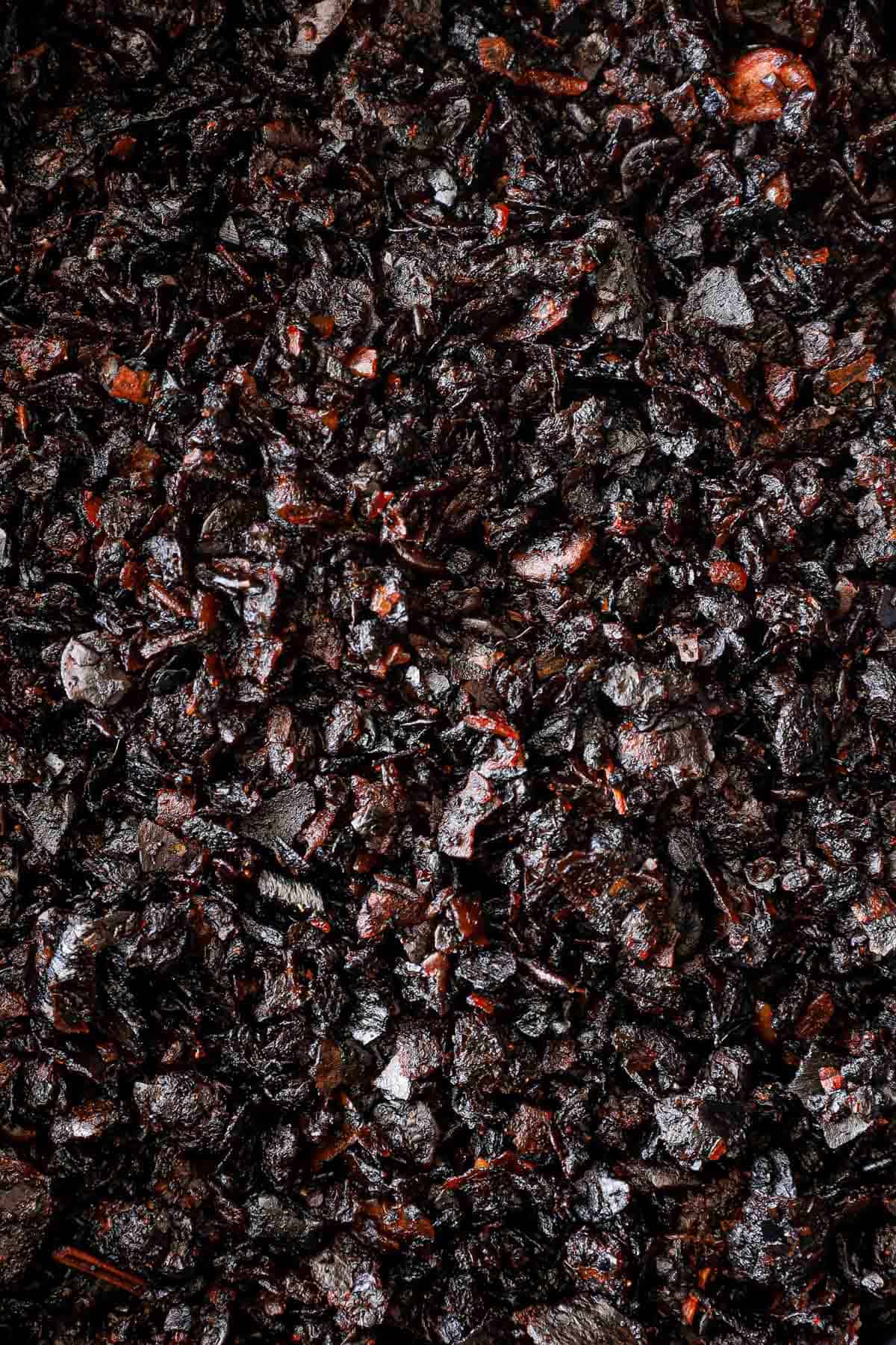 Close up shot of urfa biber.